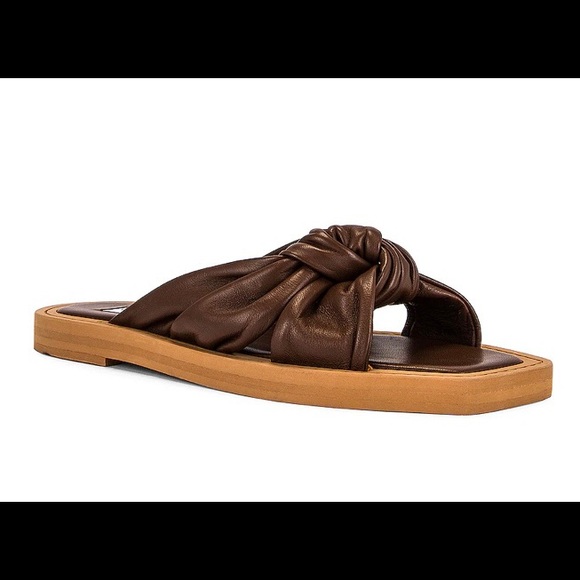 Jimmy Choo Tropica Knotted Leather Flat Sandal - Picture 4 of 8